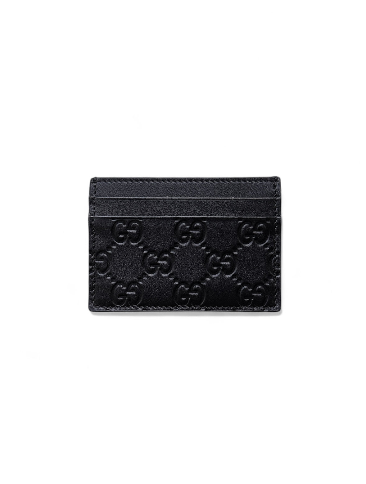 Gucci GG canvas cardholder silver hardware — FashnLuxe