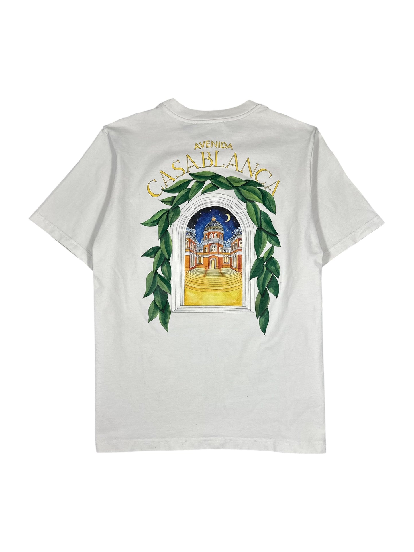 Casablanca tee graphic detail close-up — FashnLuxe