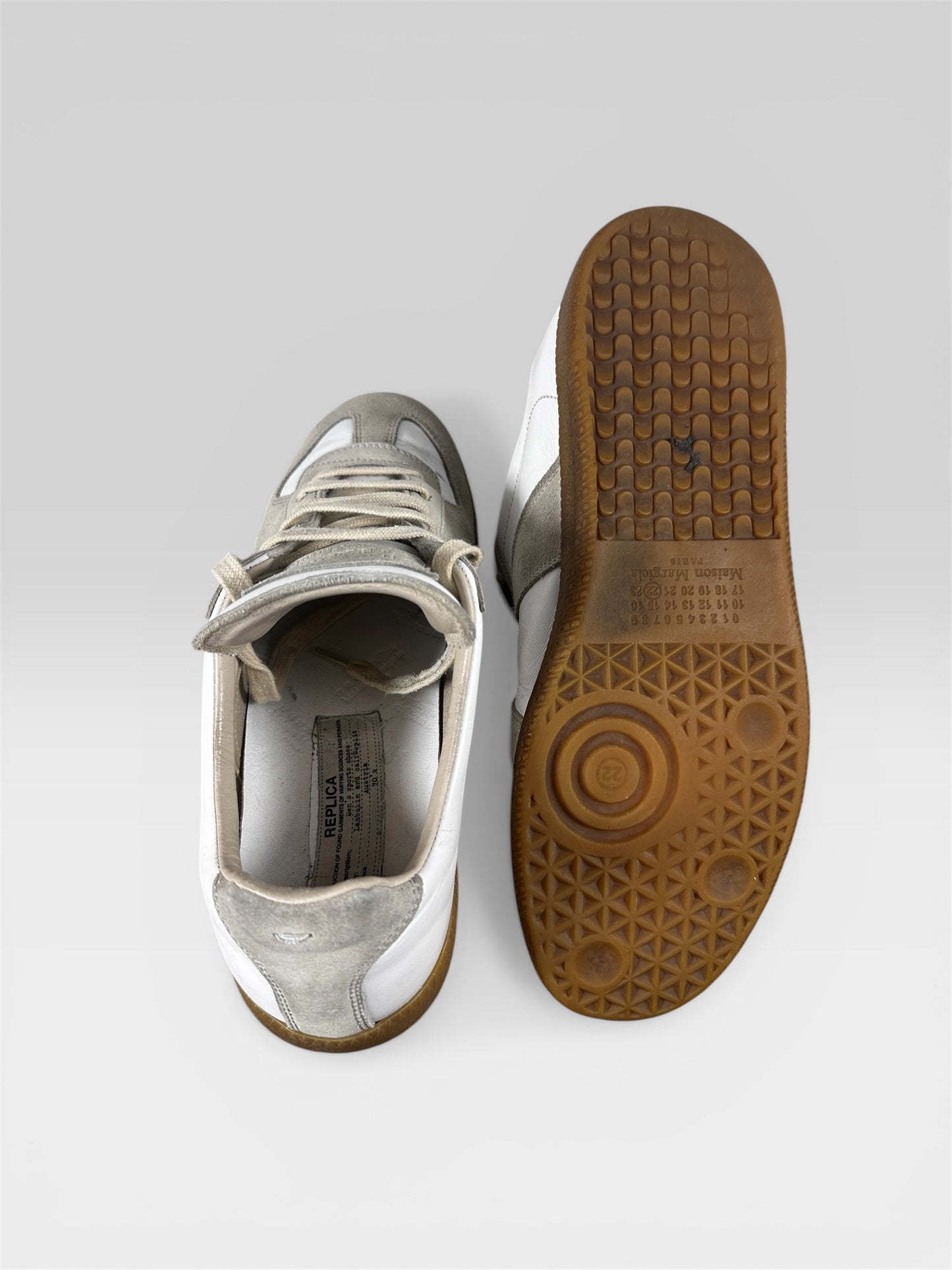 Maison Margiela GAT green heel tab detail — FashnLuxe