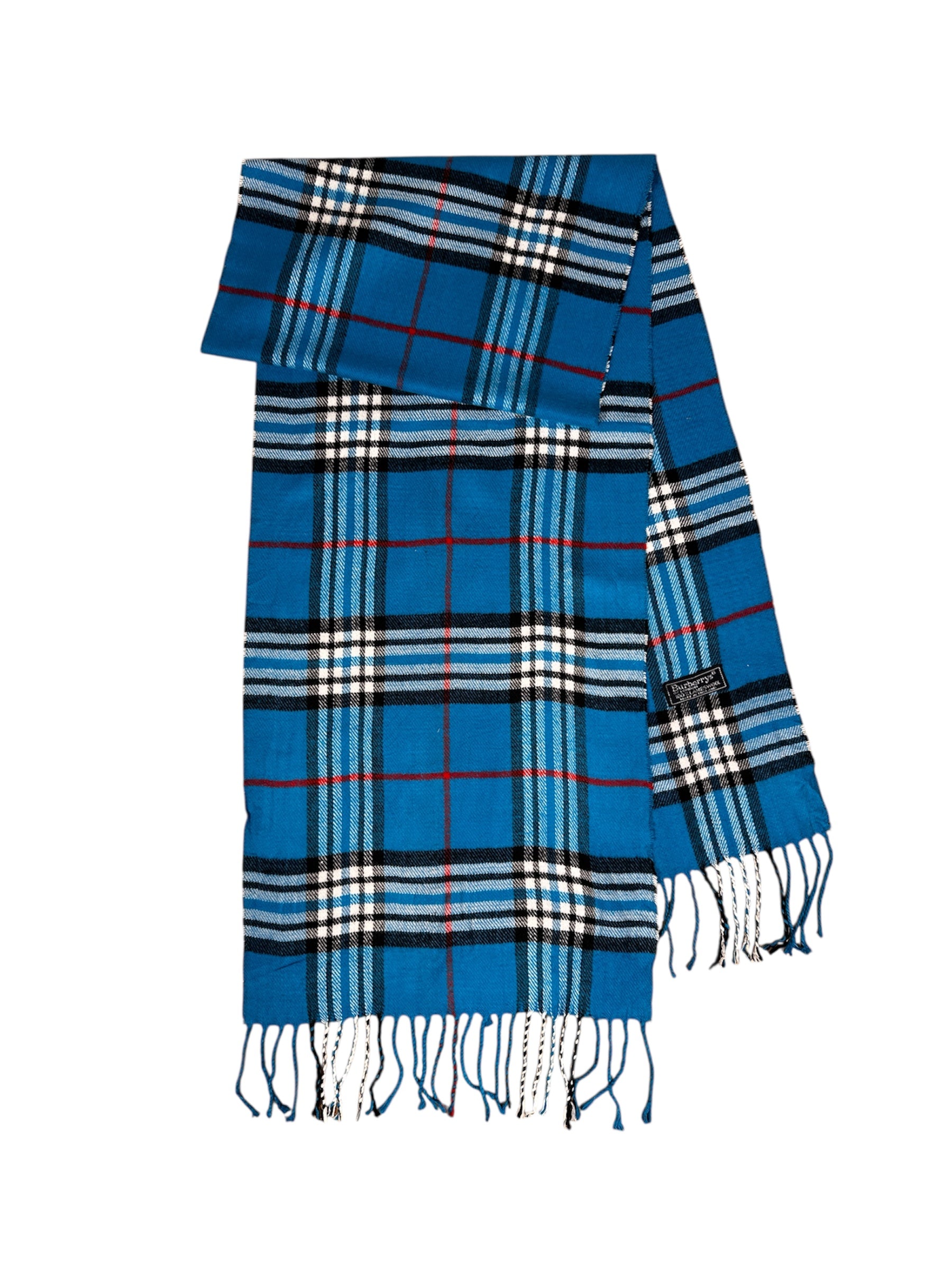 Burberry Nova Check wool scarf top view — FashnLuxe