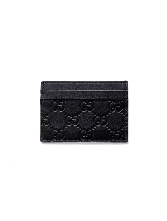 Gucci GG canvas cardholder silver hardware — FashnLuxe