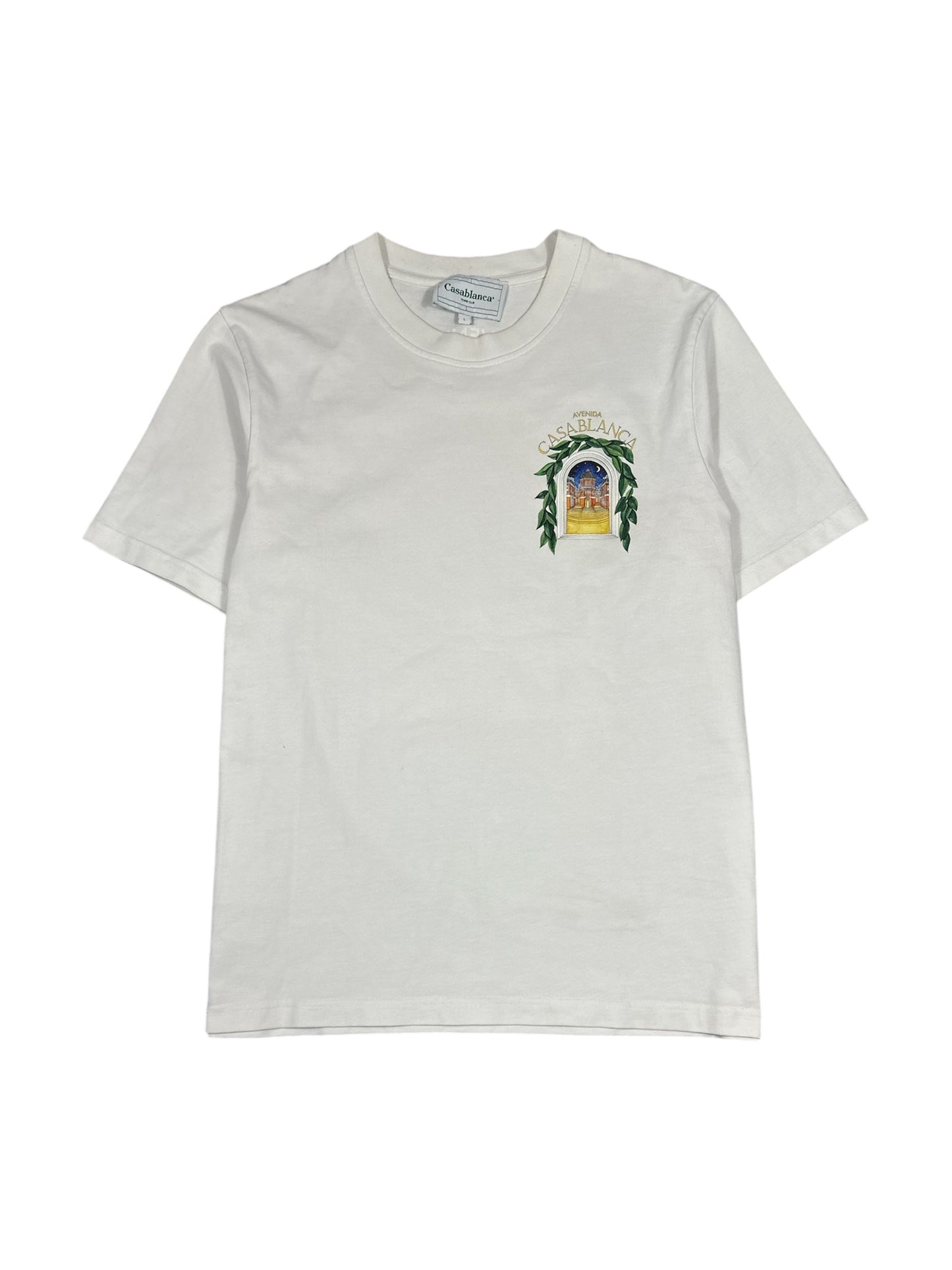Casablanca heavyweight cotton tee front view — FashnLuxe