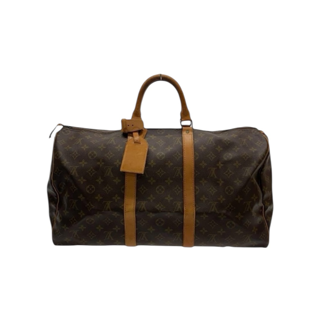 Louis Vuitton Keepall 50 vachetta leather handles — FashnLuxe