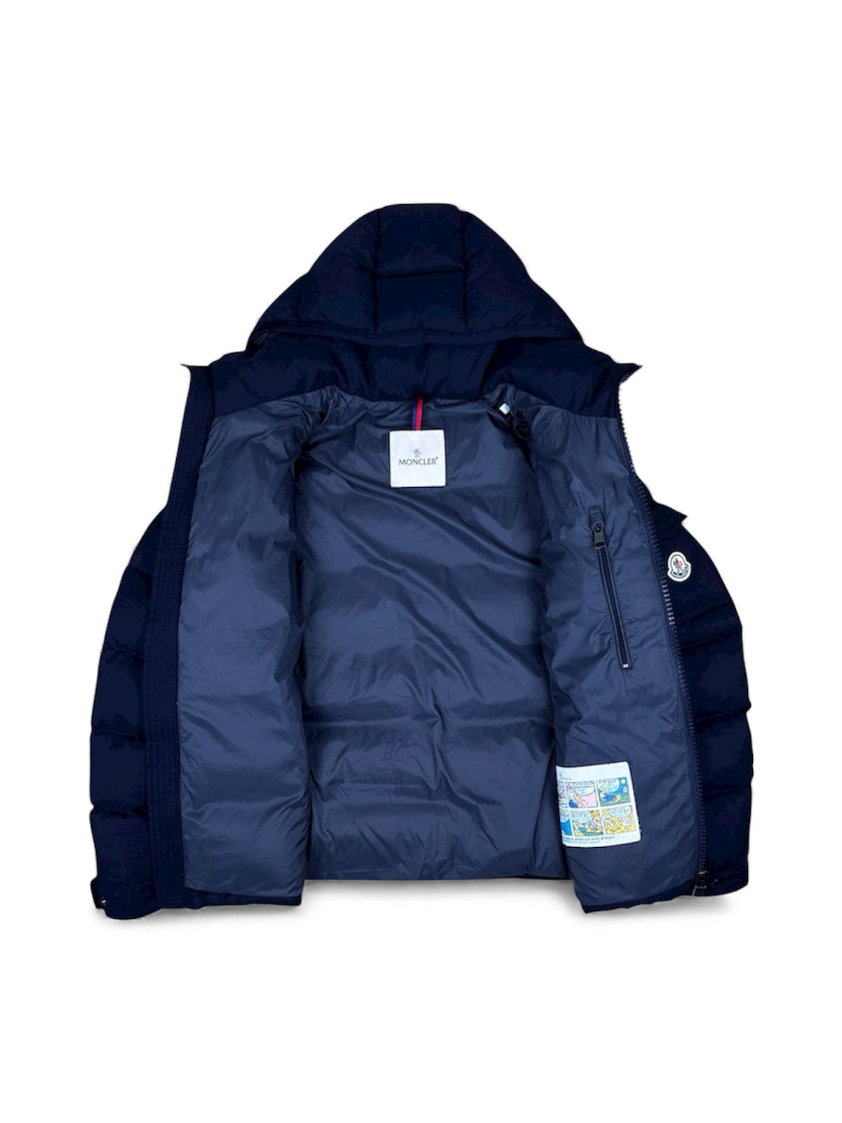 Moncler Montgenevre tricolour badge detail — FashnLuxe