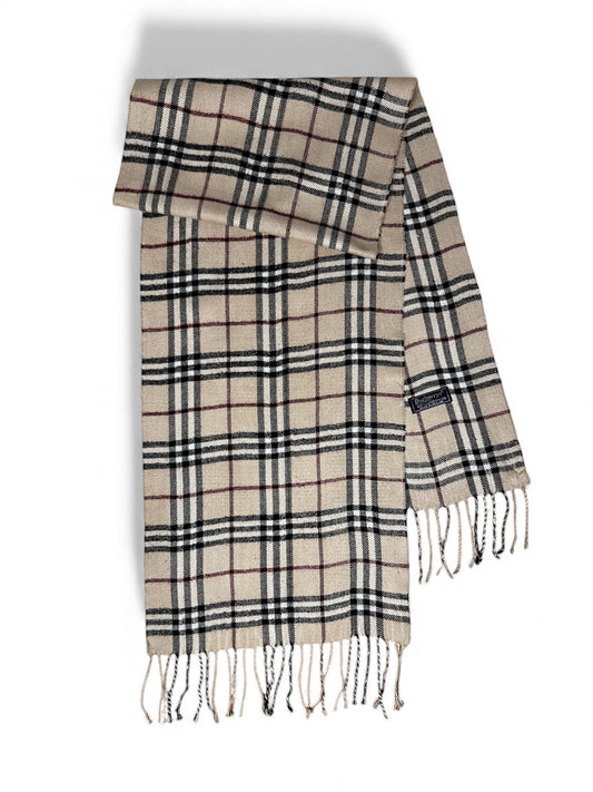 Burberry Nova Check wool silk scarf — FashnLuxe