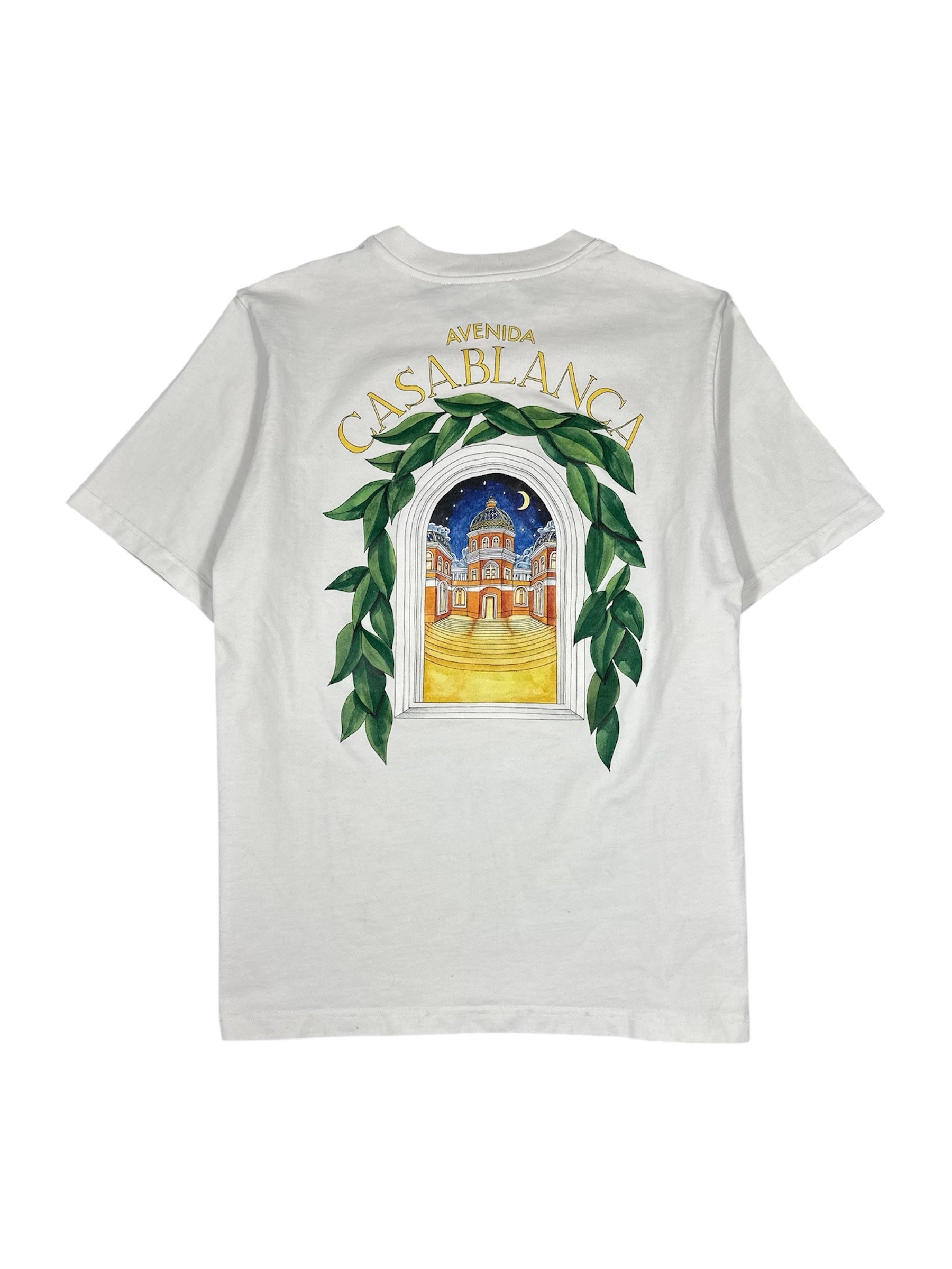 Casablanca tee graphic detail close-up — FashnLuxe