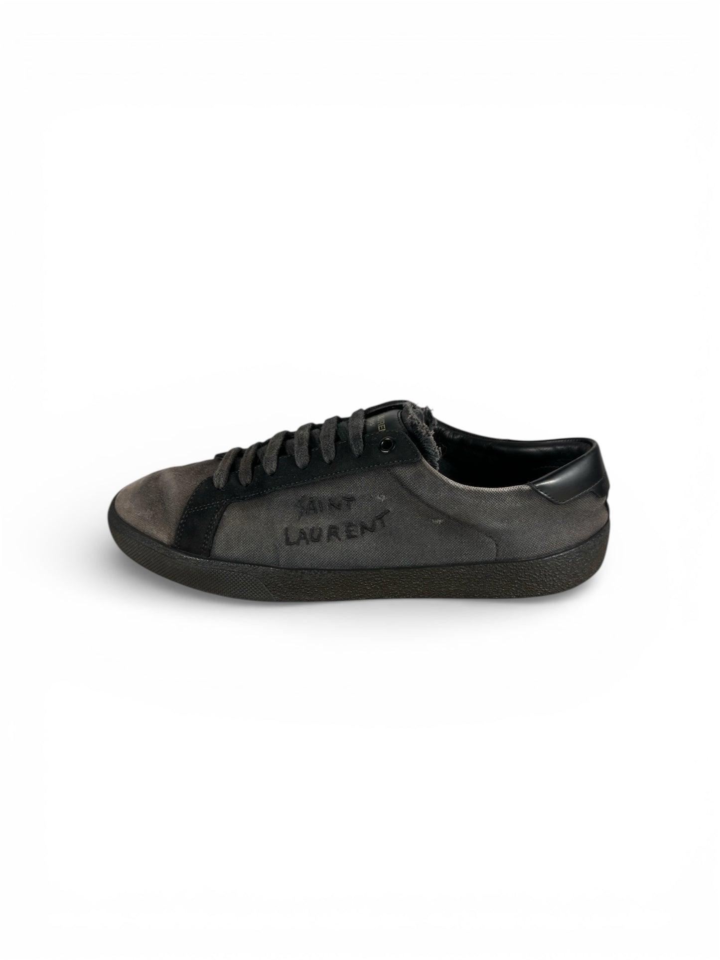 Saint Laurent 06 Court leather sneaker side view — FashnLuxe