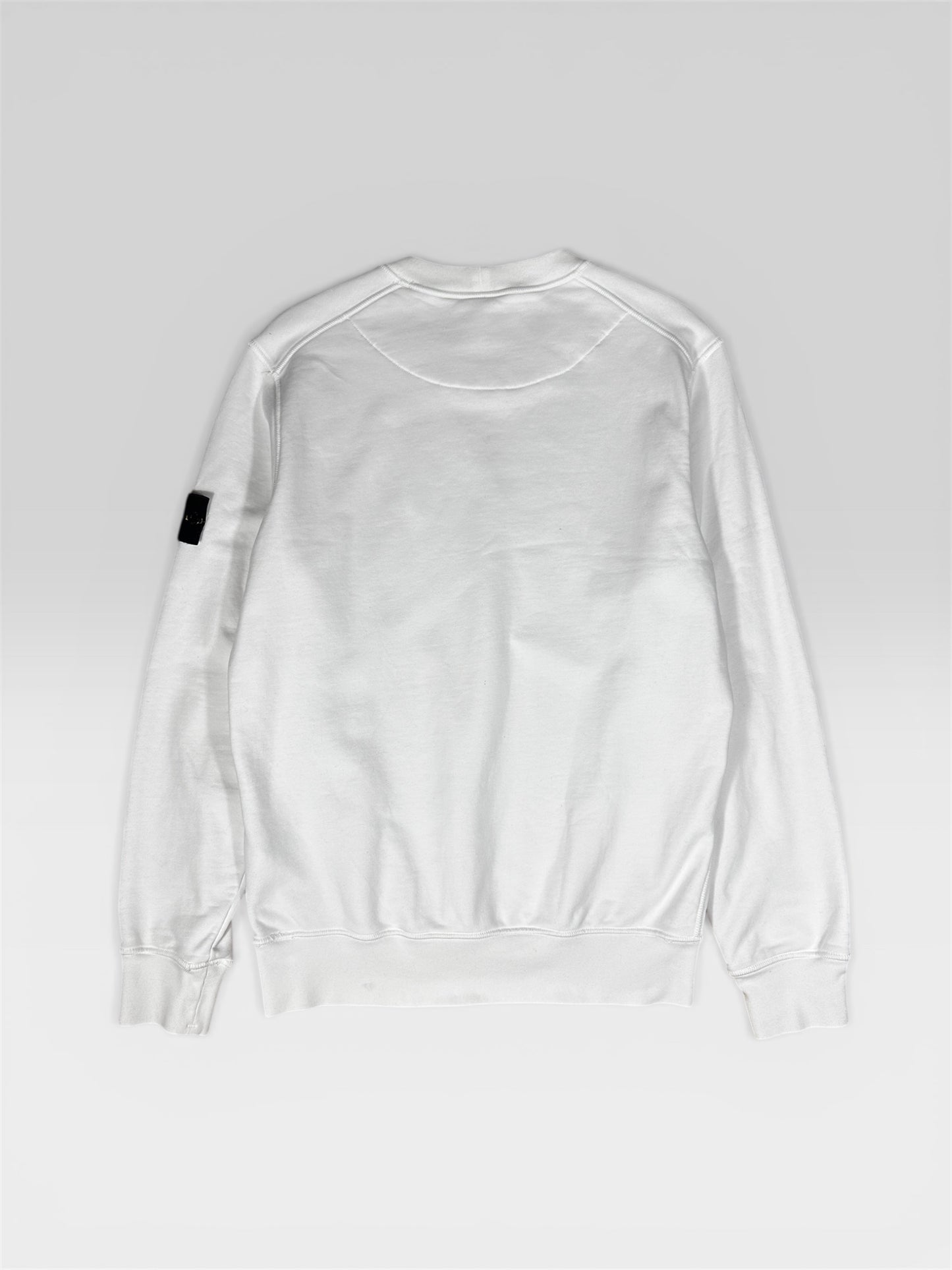 Stone Island sweatshirt compass patch close-up — FashnLuxe
