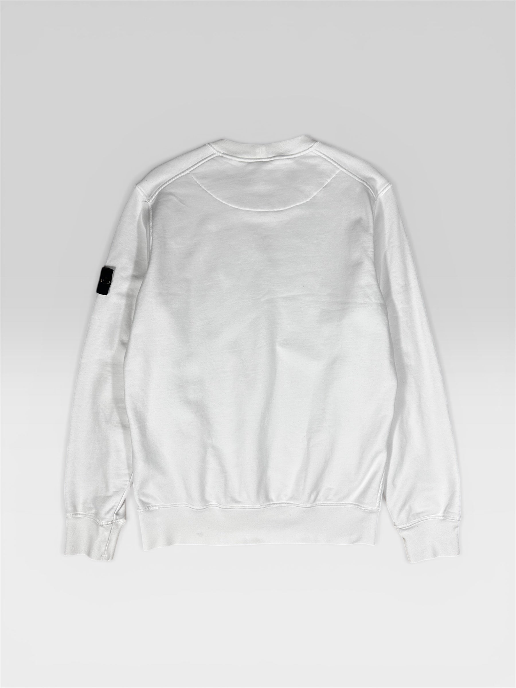 Stone Island sweatshirt compass patch close-up — FashnLuxe