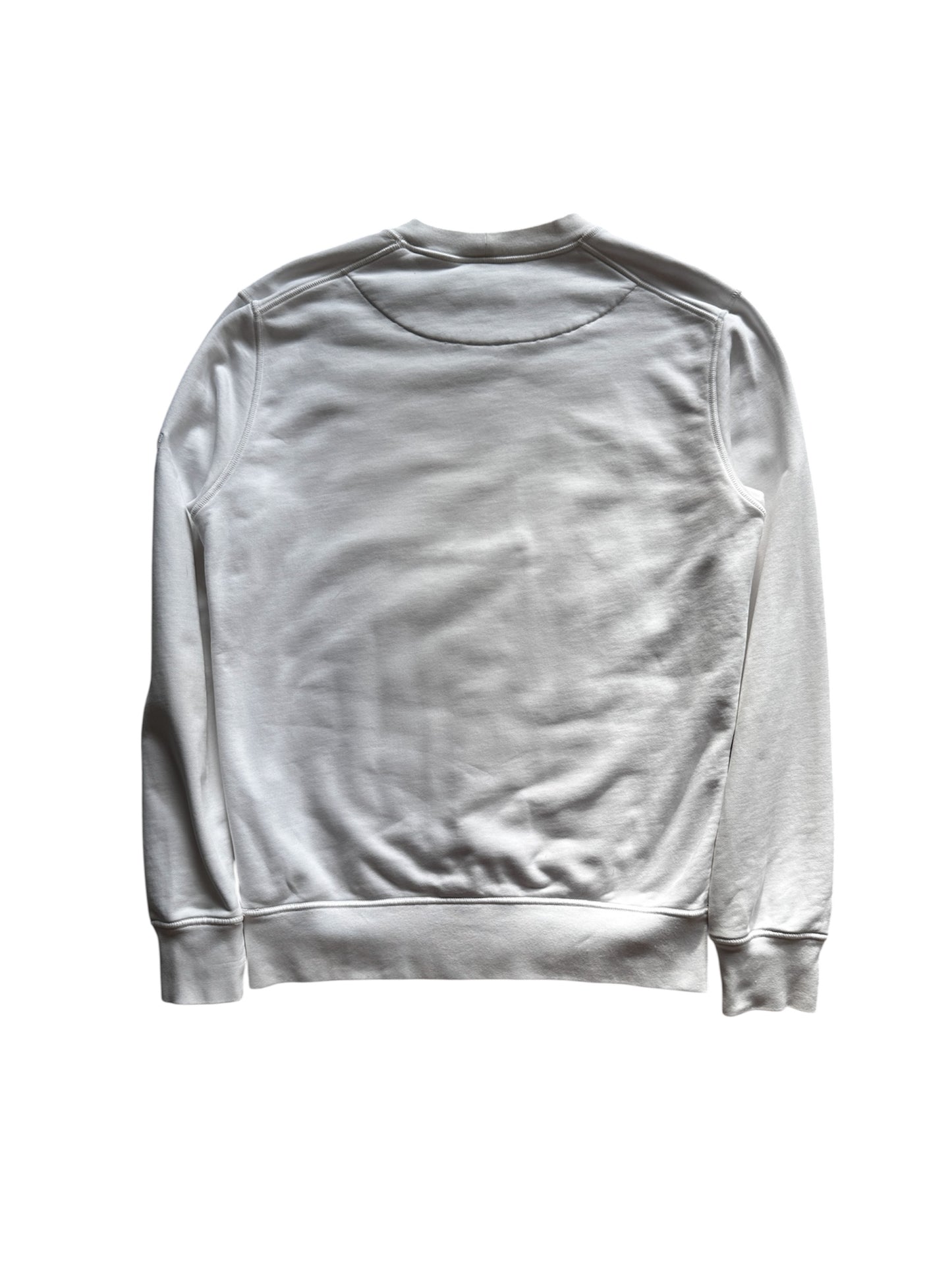 Stone Island sweatshirt compass badge side view — FashnLuxe