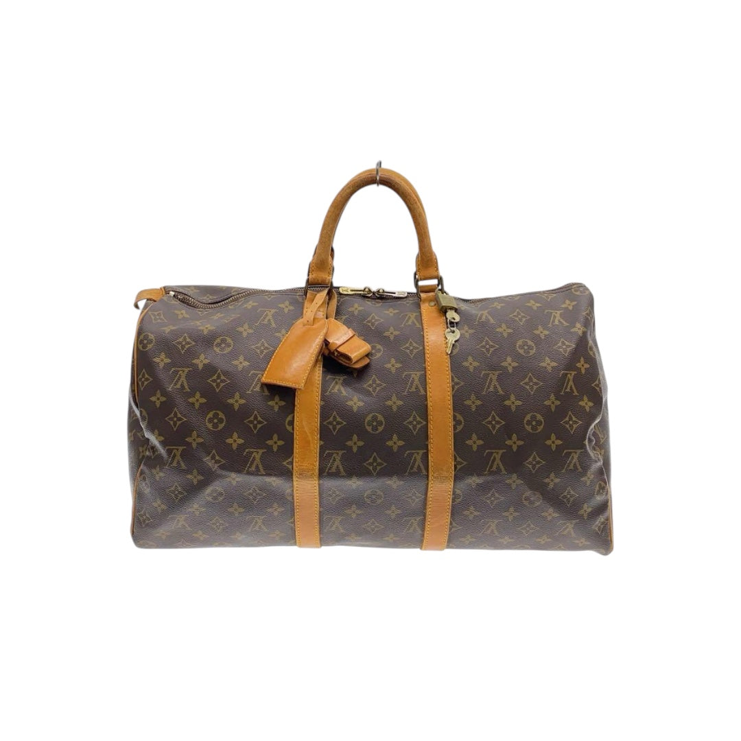 Louis Vuitton Keepall 50 vintage Monogram canvas front view — FashnLuxe