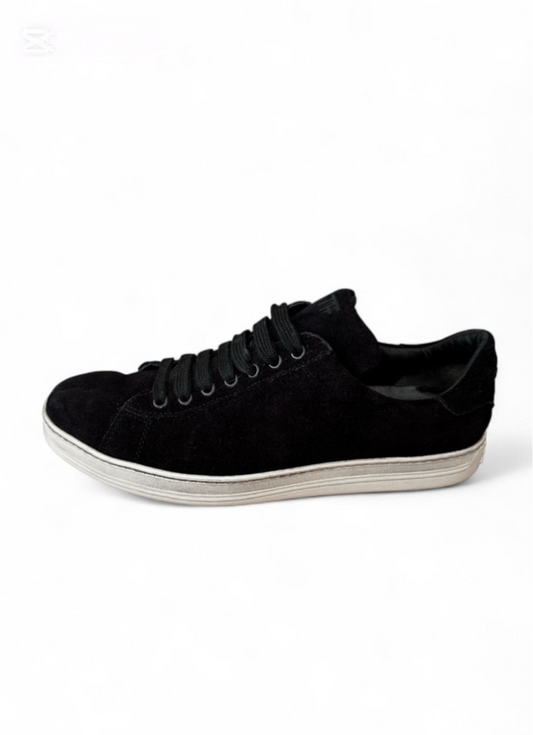 Tom Ford suede sneaker side profile — FashnLuxe