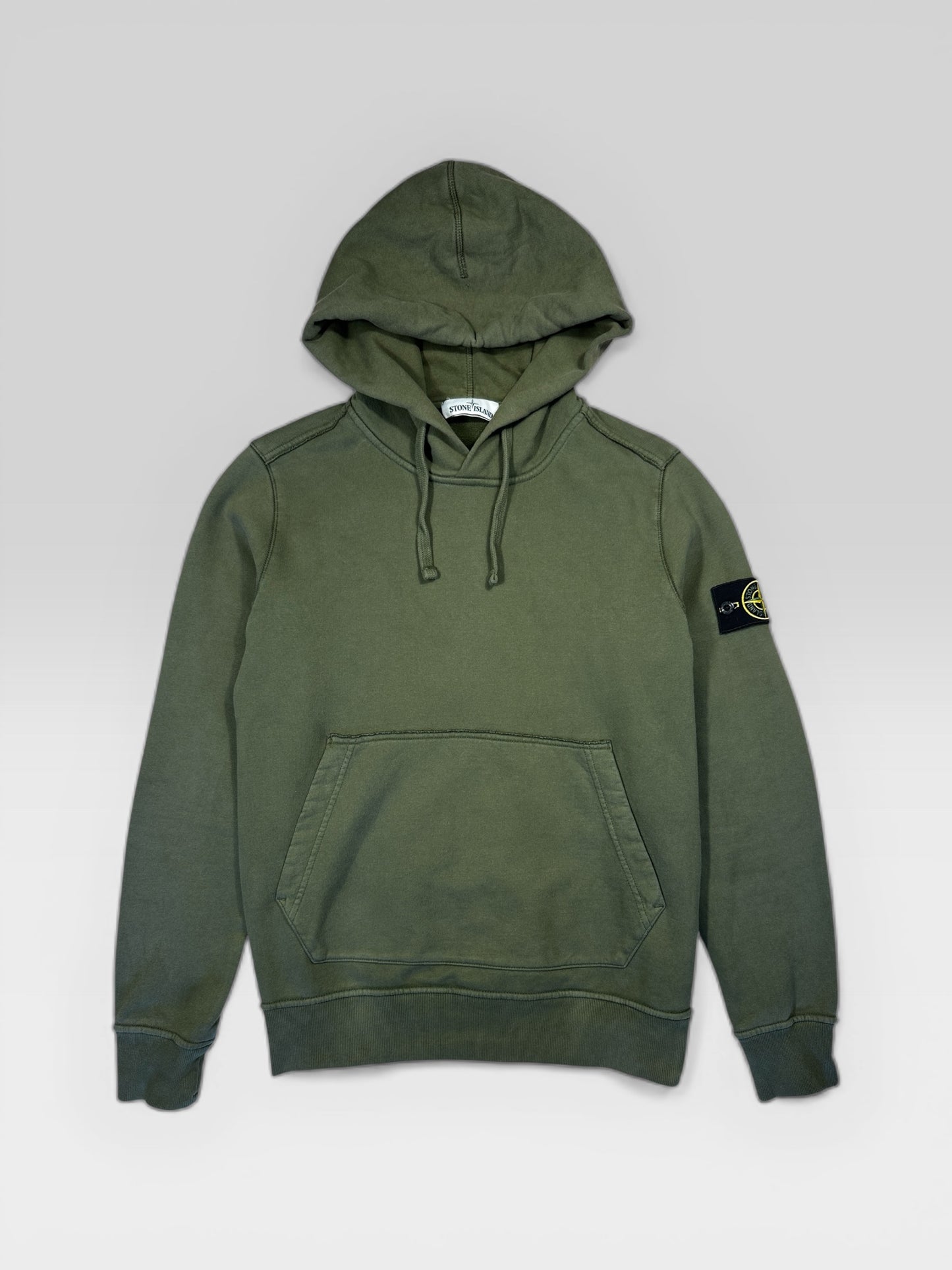 Stone Island hoodie with compass badge front view — FashnLuxe