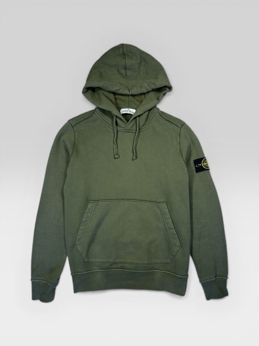 Stone Island hoodie with compass badge front view — FashnLuxe