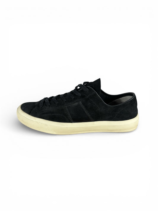 Tom Ford suede sneaker side profile view — FashnLuxe