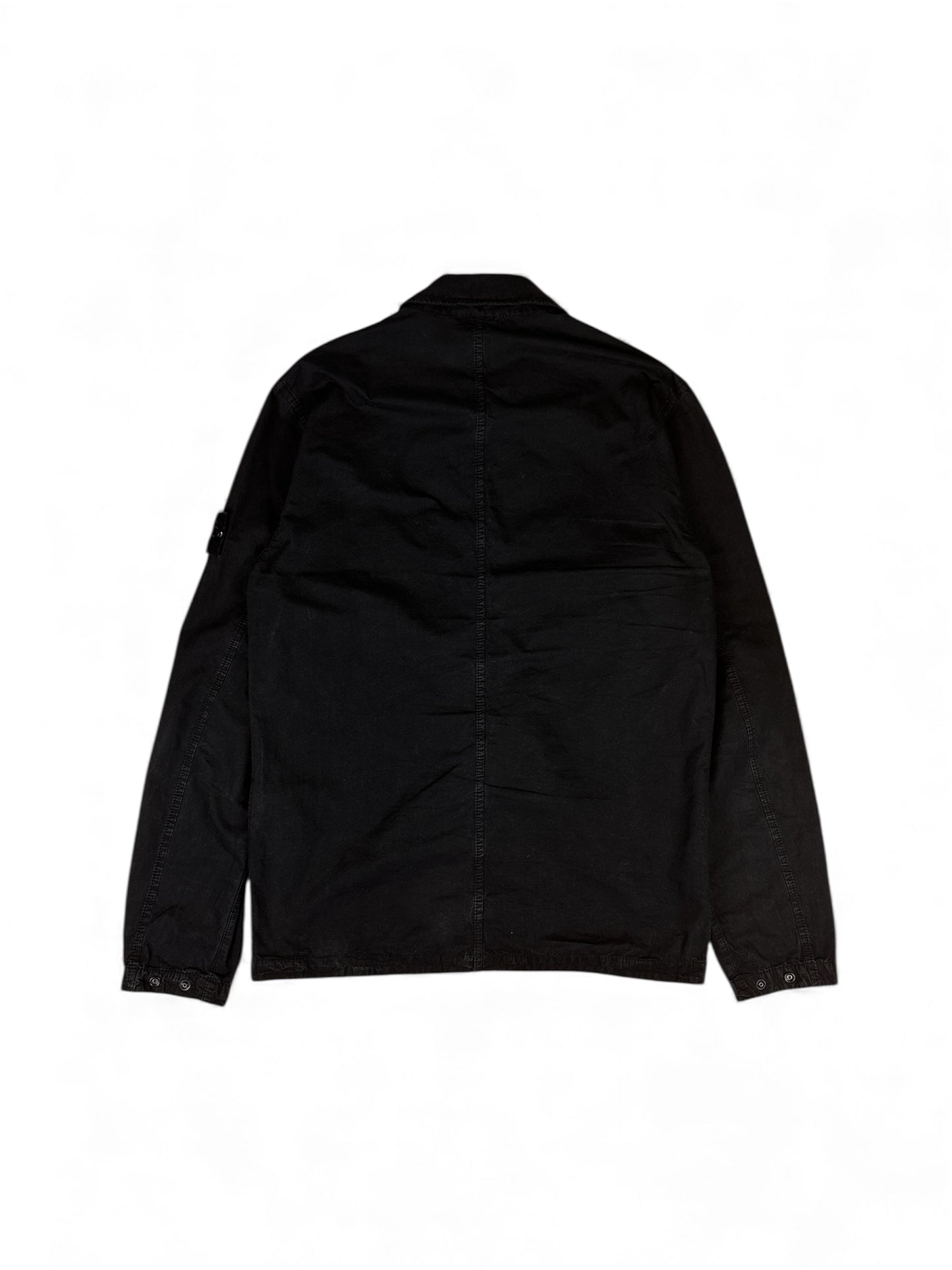 Stone Island zip overshirt back view — FashnLuxe