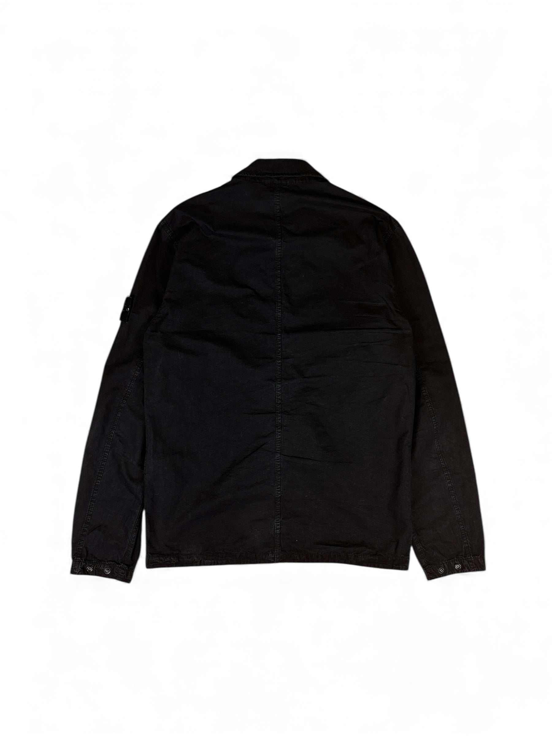 Stone Island zip overshirt back view — FashnLuxe