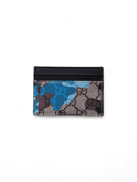 Gucci camo canvas cardholder with GG hardware — FashnLuxe
