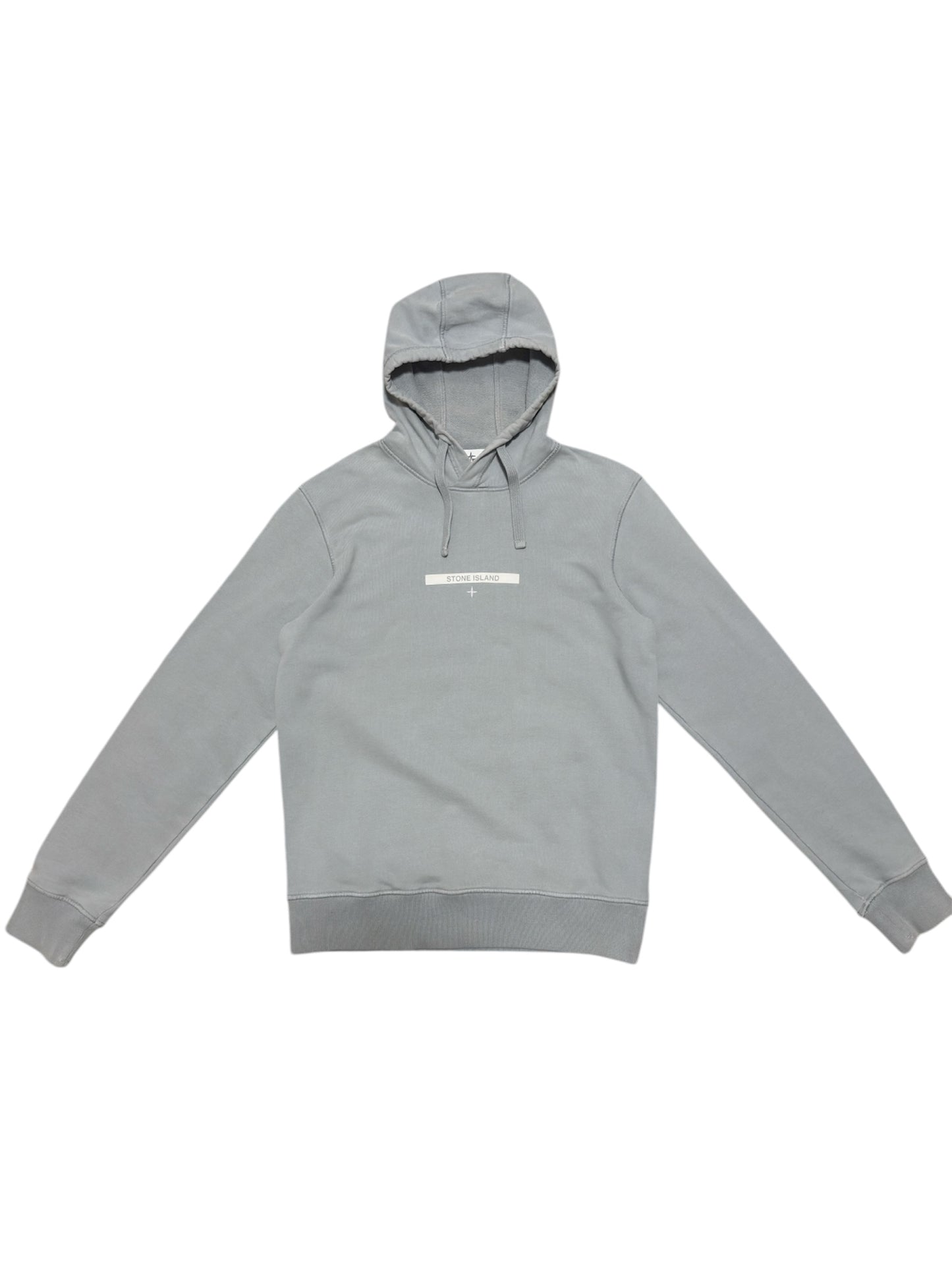 Stone Island hoodie with compass badge front view — FashnLuxe