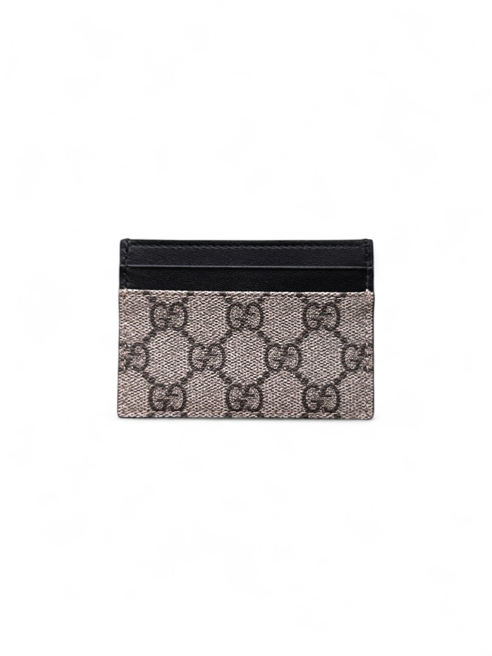 Gucci GG canvas slim cardholder gold hardware — FashnLuxe