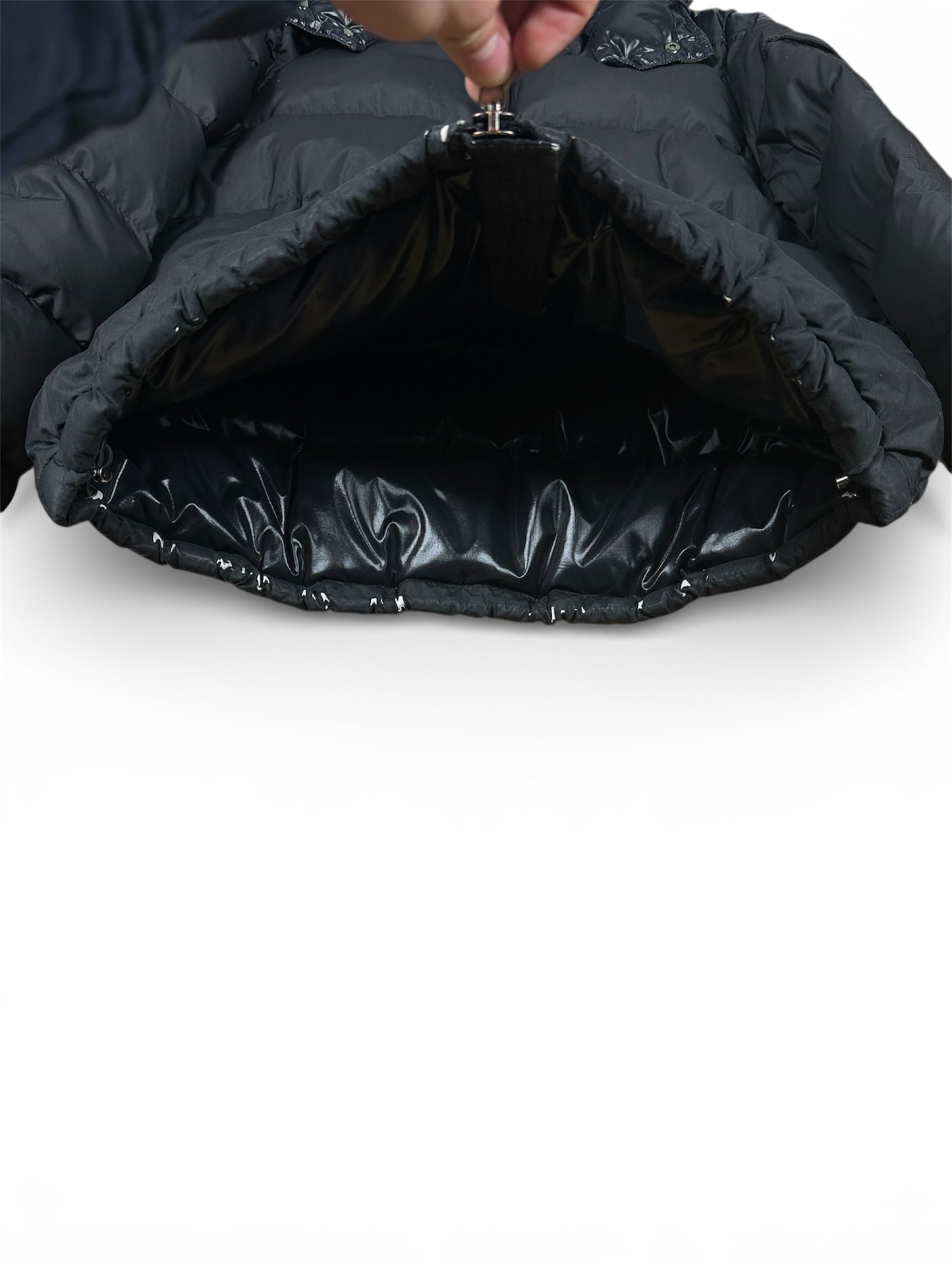 Moncler Chevalier jacket stretch panel detail — FashnLuxe