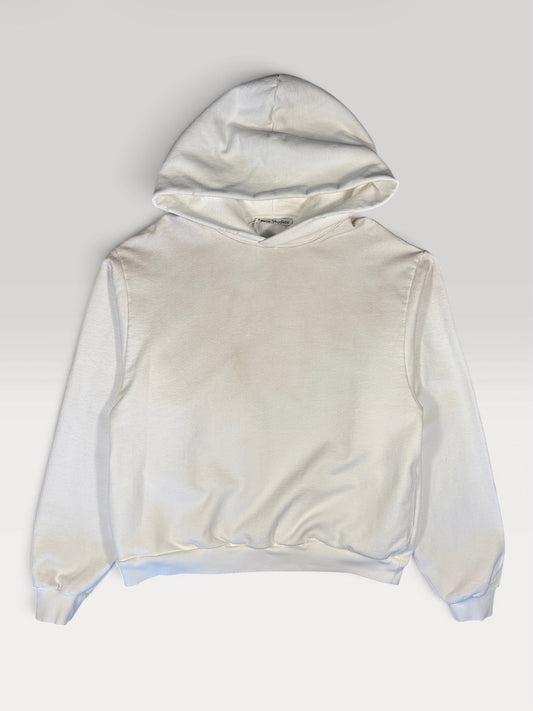 Acne Studios 1996 hoodie in off-white, front view with clean blank chest